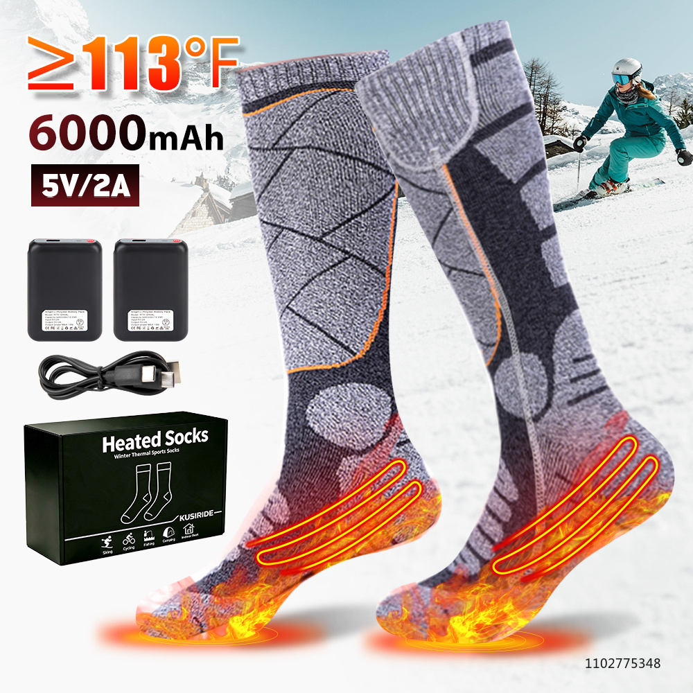 Thermal Sock Winter - Nouvelles chaussettes chauffantes rechargeables 6000 mAh,