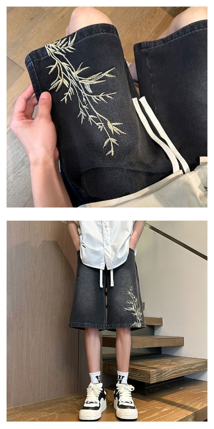 Shorts en jean brodés style ch - Levis Jeans 501 avis et prix