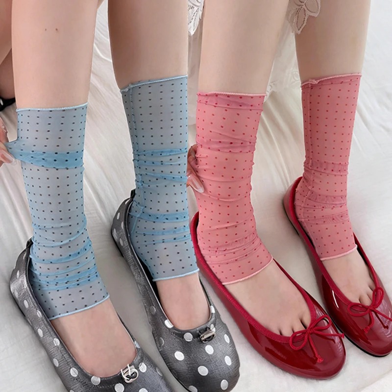 Chaussettes en dentelle à pois - Silk Sock Bamboo avis et prix
