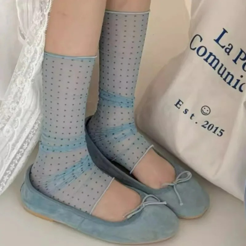 Chaussettes en dentelle à pois - Silk Sock Bamboo avis et prix